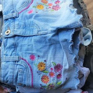 Girls blue jeans shorts
